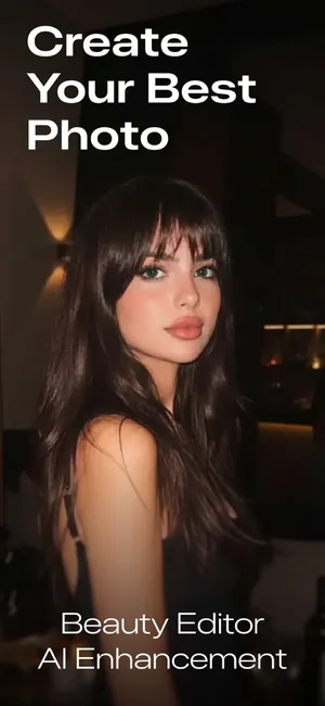 Portrait enhanced by the beauty editor with AI enhancement enabled